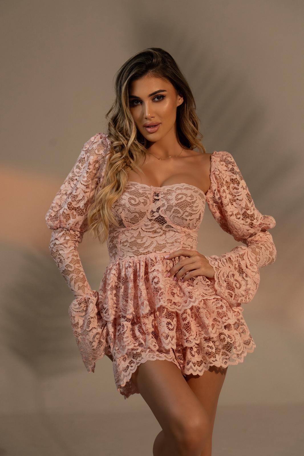 Рокля Lace Pink 2